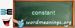 WordMeaning blackboard for constant